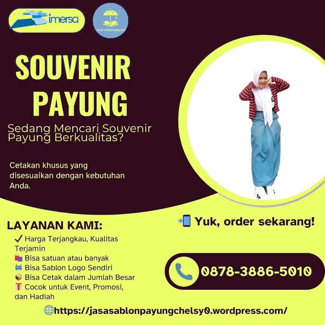 0878-3886-5010 (WA) Souvenir Payung Yogyakarta, Souvenir Payung Cirebon, Payung Otomatis Sablon, Sablon Payung Bandung, Payung Promosi Murah Surabaya, Souvenir Payung Batam, Souvenir Topi Payung, Sablon Payung Solo, Souvenir Payung Murah Malang, Payung Golf Custom