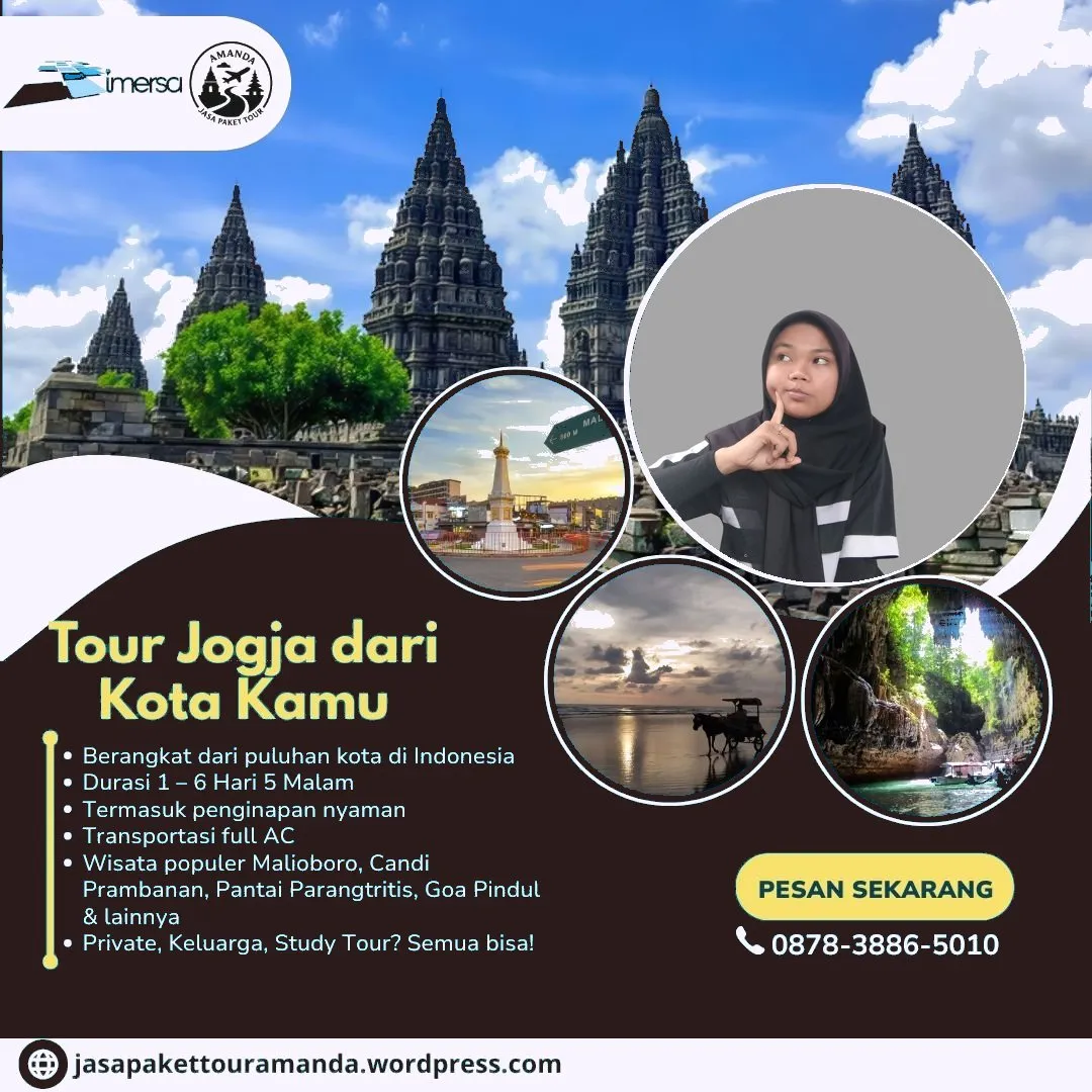 Paket Tour Jogja 5 Hari 4 Malam Dari Padang | 087838865010