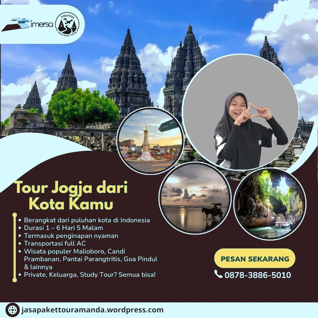 Paket Tour Jogja 6 Hari 5 Malam Dari Manado | 087838865010