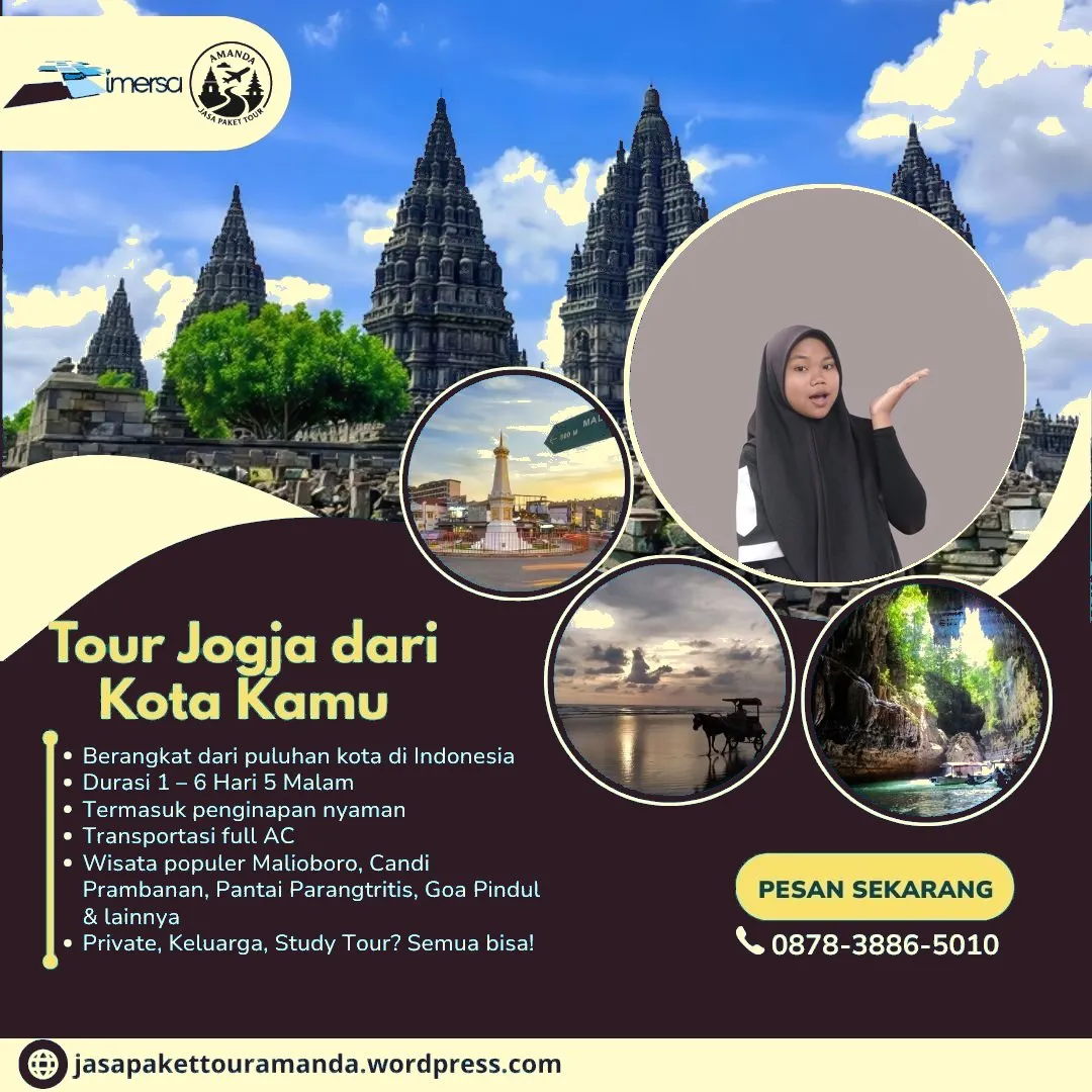Paket Tour Jogja 6 Hari 5 Malam Dari Tangerang | 087838865010