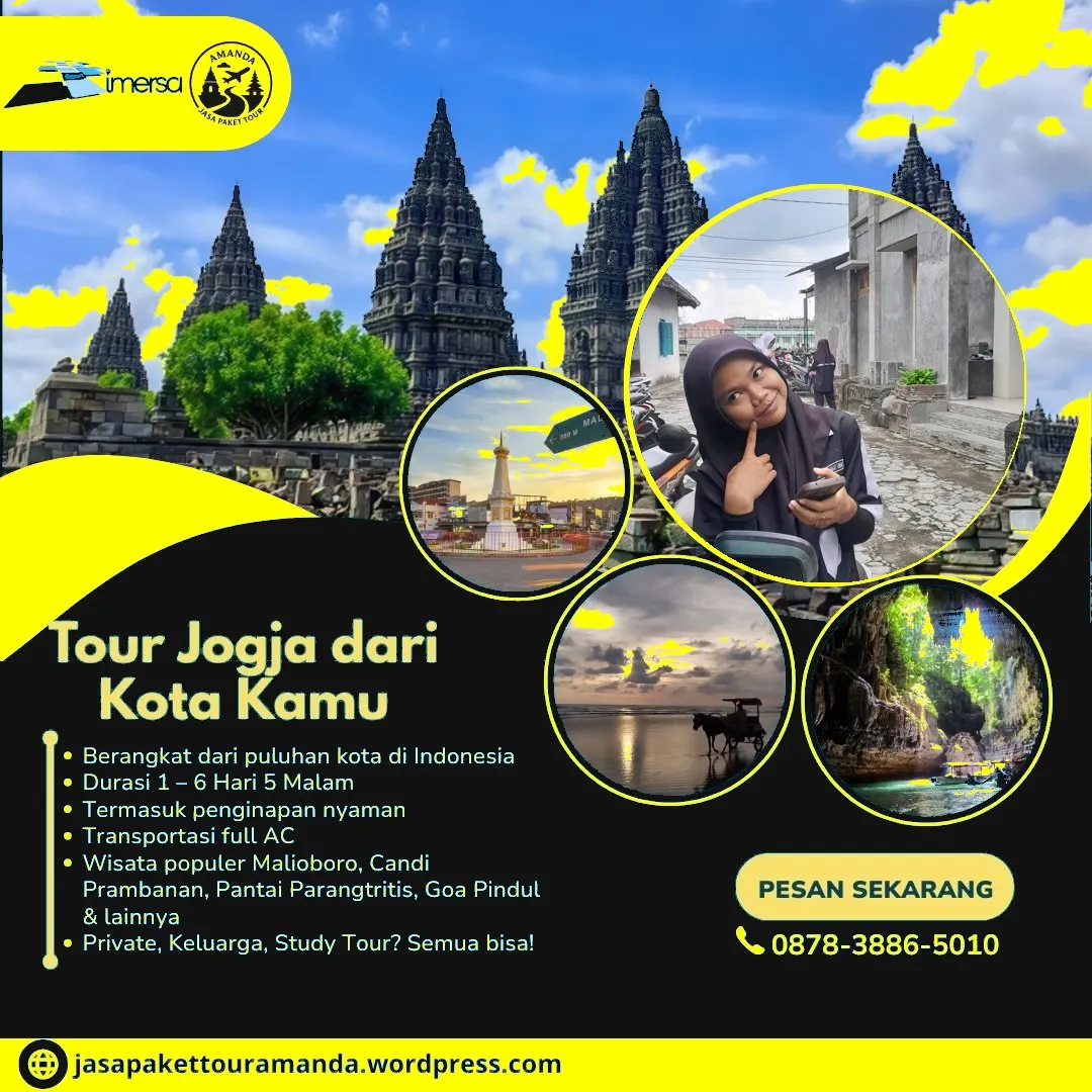 Paket Tour Jogja 6 Hari 5 Malam Dari Palembang | 087838865010