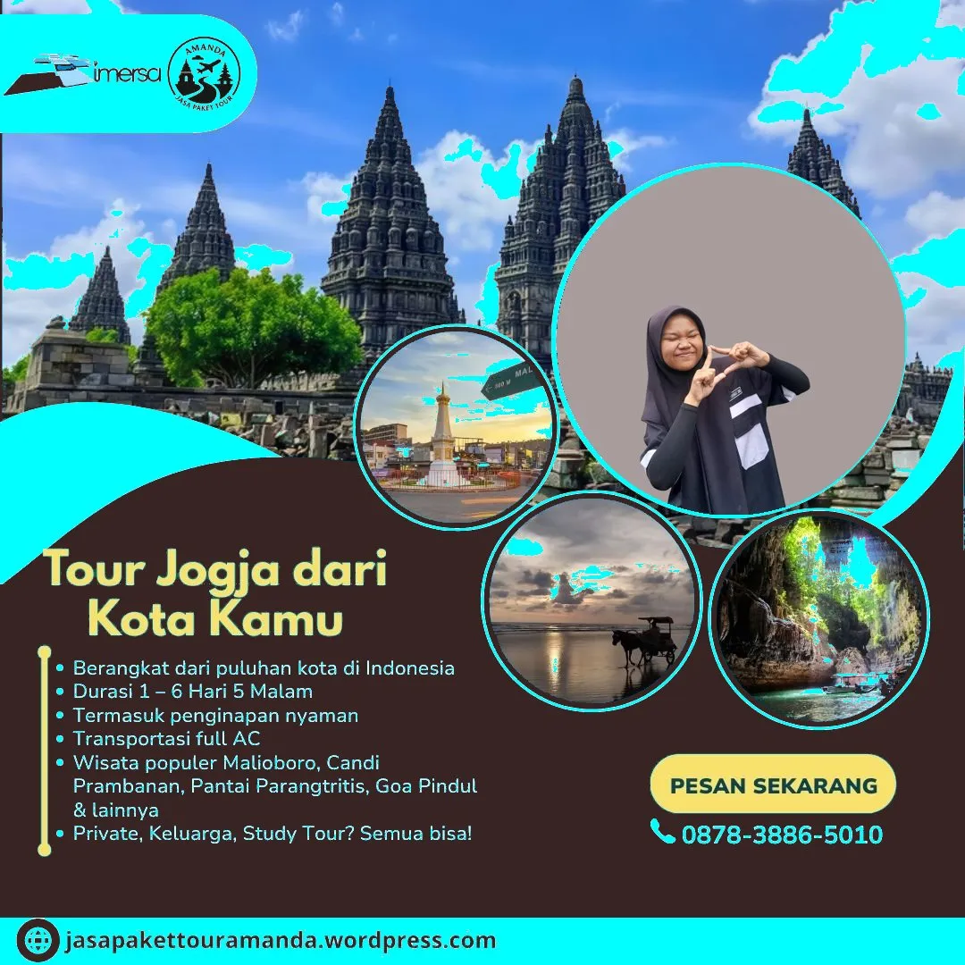 Paket Tour Jogja 5 Hari 4 Malam Dari Manado | 087838865010